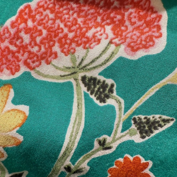 EUC Anthropologie Lightweight Green Floral Jumpsuit with Flowing Pant Legs XL - Picture 12 of 12